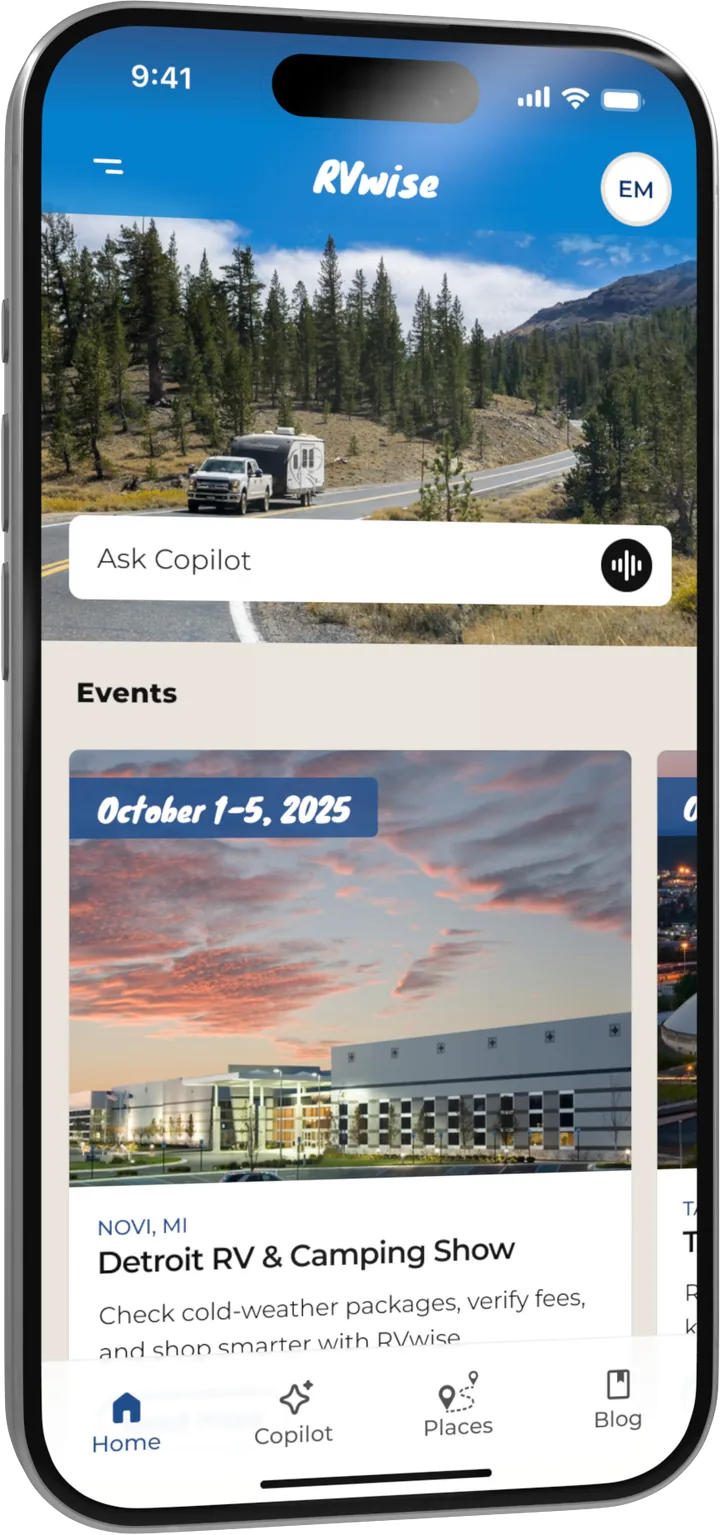 RVwise.AI home screen
